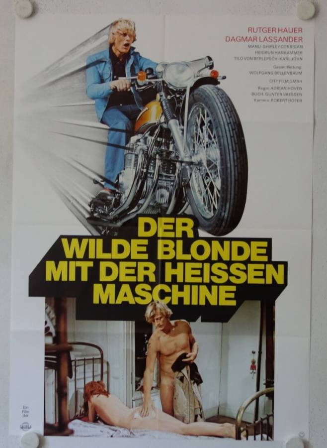 Der wilde Blonde mit der heissen Maschine originales deutsches Filmplakat